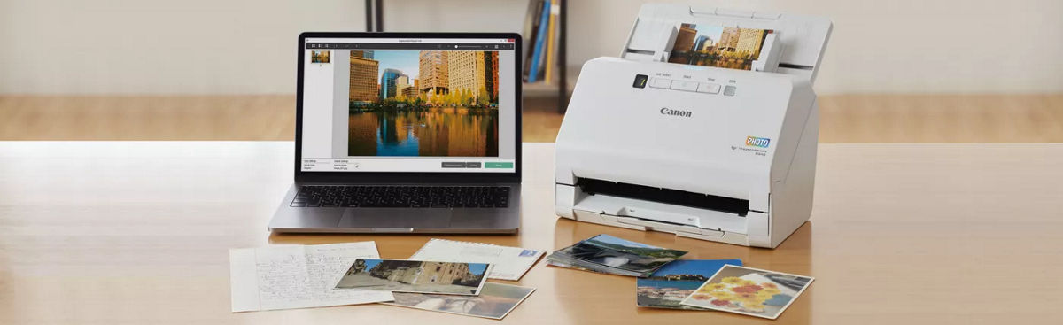 Scanner Canon ImageFORMULA RS40 - Photo Et Document Recto Verso, 40 Photos/Min, Correction Auto